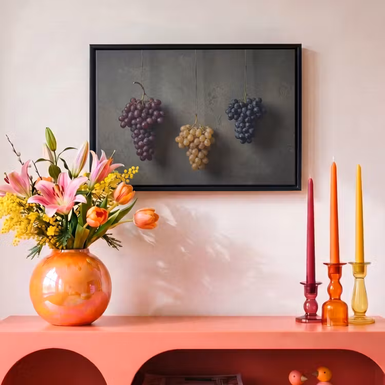 Canvas met lijst - Druiven - Kleurrijk - Muur — 4