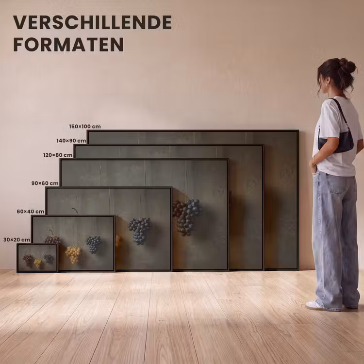 Canvas met lijst - Druiven - Kleurrijk - Muur — 7