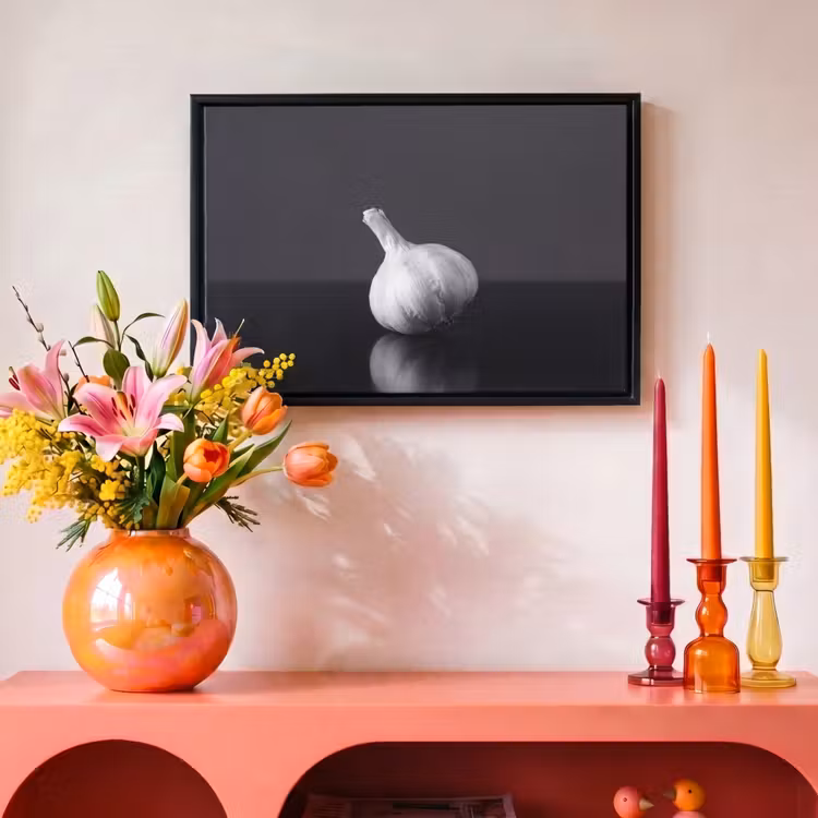 Canvas met lijst - Knoflook - Zwart - Wit — 4