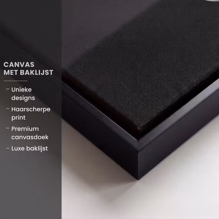 Canvas met lijst - Knoflook - Zwart - Wit — 5
