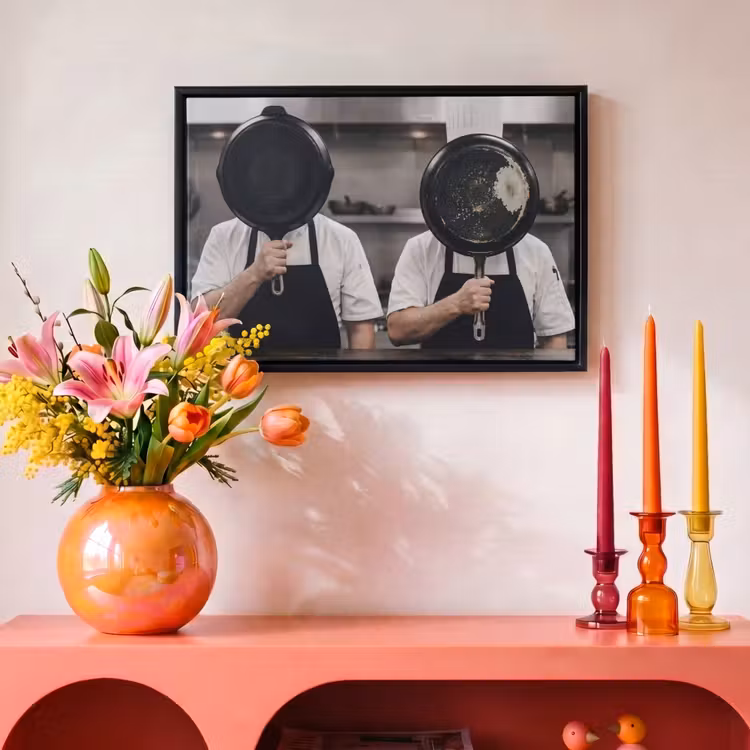 Canvas met lijst - Koks - Koekenpannen - Keuken — 4