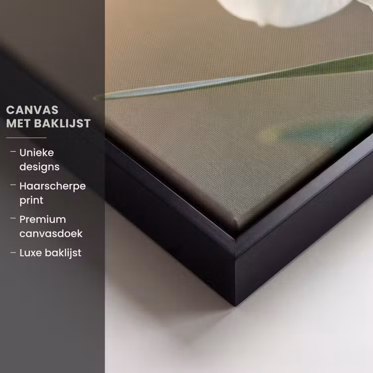 Canvas met lijst - Narcis - Bloem - Minimalistisch — 5