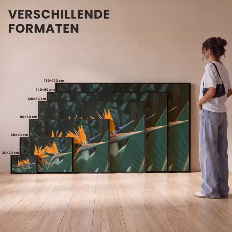 Canvas met lijst - Paradijsvogel - Bloem - Exotisch — 7