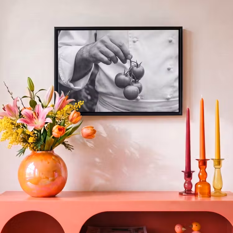Canvas met lijst - Tomaten - Chef - Zwart - Wit — 4