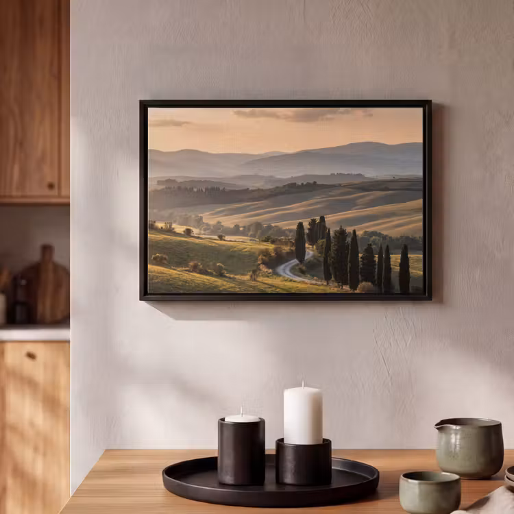 Canvas met lijst - Toscaans - Landschap - Heuvels — 2