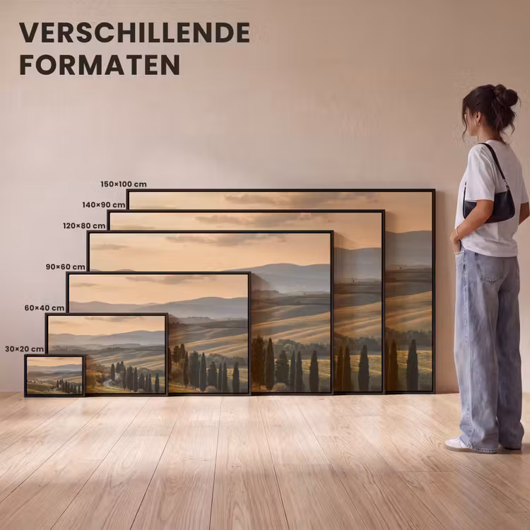 Canvas met lijst - Toscaans - Landschap - Heuvels — 7