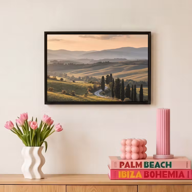 Canvas met lijst - Toscaans - Landschap - Heuvels — 8