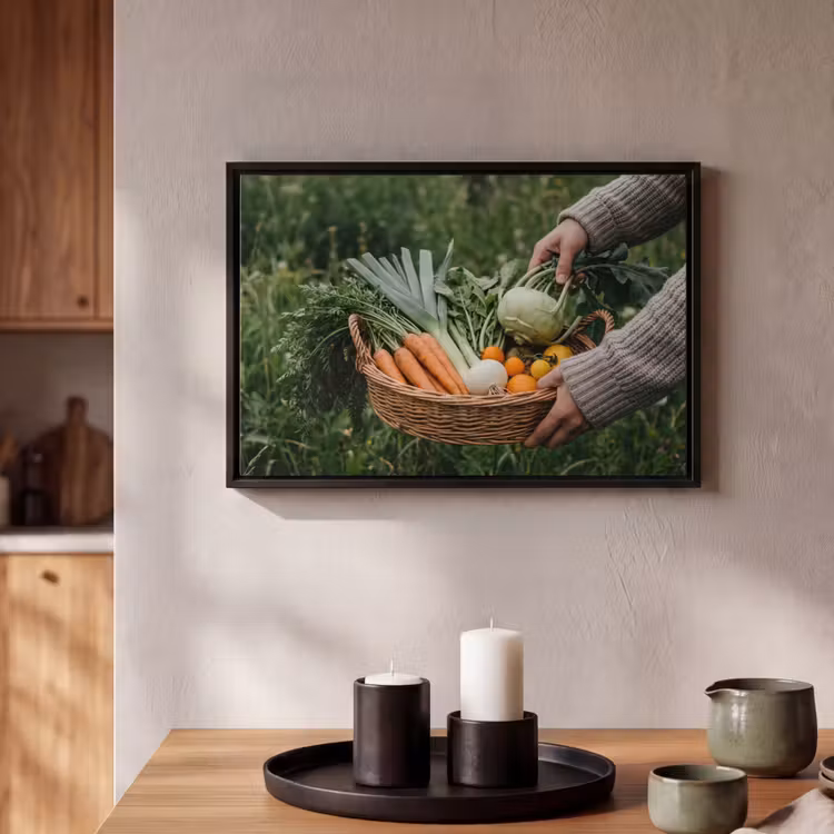 Canvas met lijst - Veld - Groenten - Biologisch - Oogst — 2