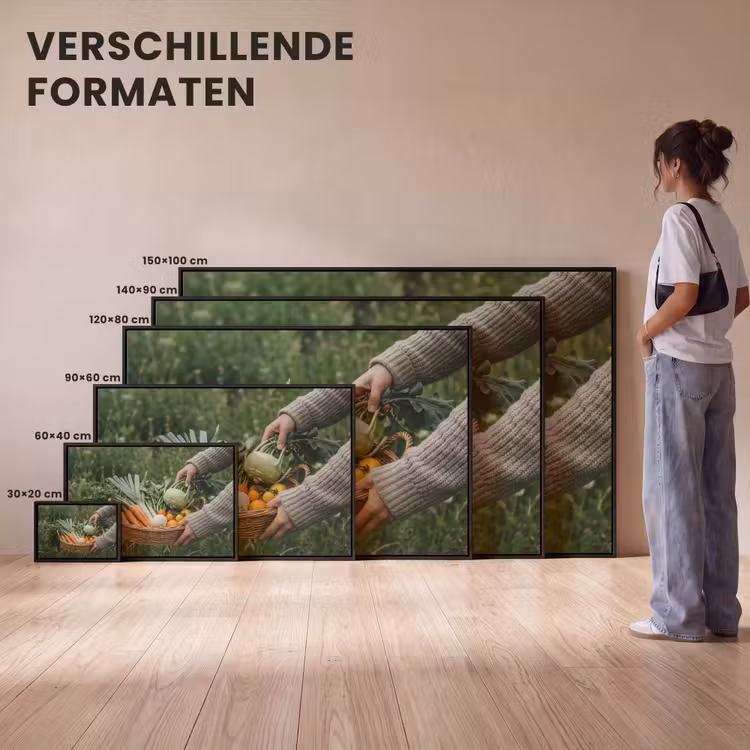 Canvas met lijst - Veld - Groenten - Biologisch - Oogst — 7