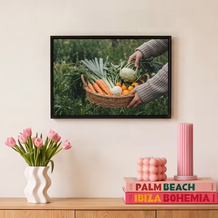 Canvas met lijst - Veld - Groenten - Biologisch - Oogst — 8