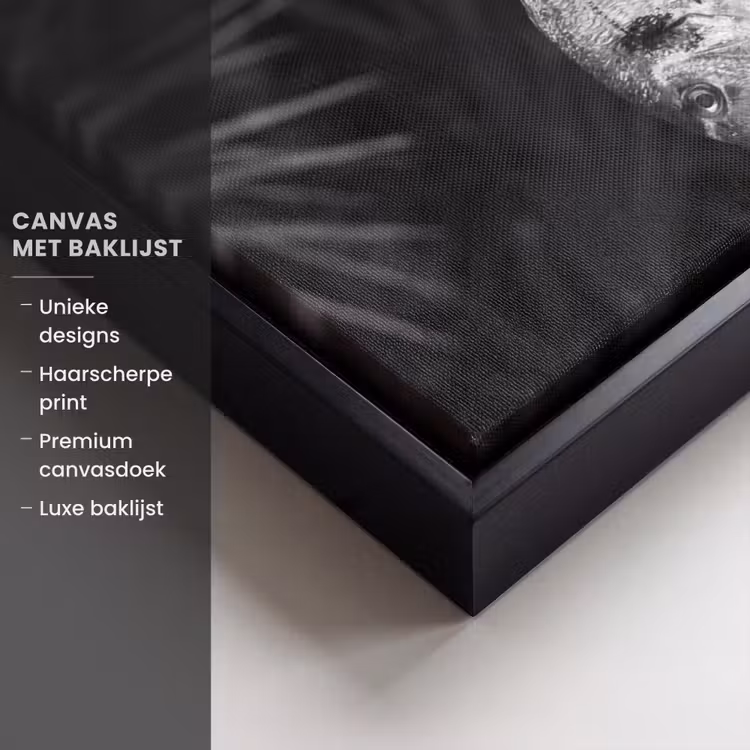 Canvas met lijst - Vissen - Chef - Zwart - Wit — 5