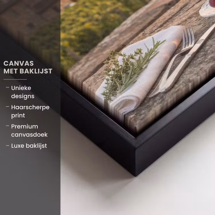 Canvas met lijst - Wijn - Glazen - Druiven - Wijngaard — 5