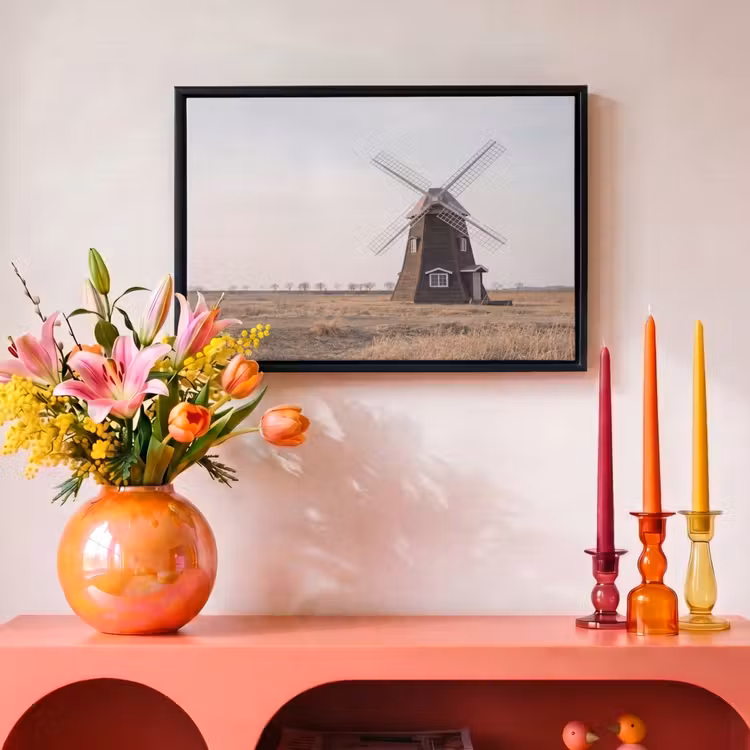Canvas met lijst - Windmolens - Landschap - Veld — 4