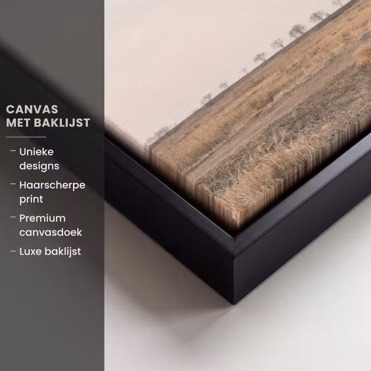 Canvas met lijst - Windmolens - Landschap - Veld — 5