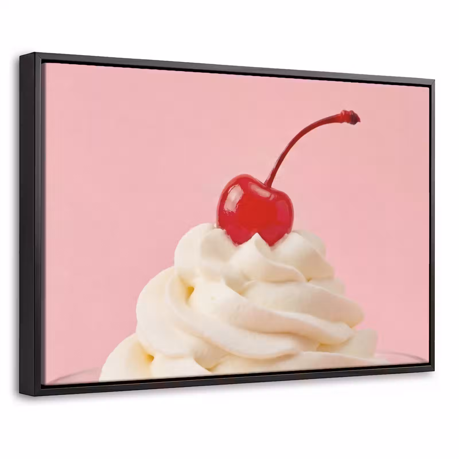 Canvas met lijst - Kers - Slagroom - Roze — 1