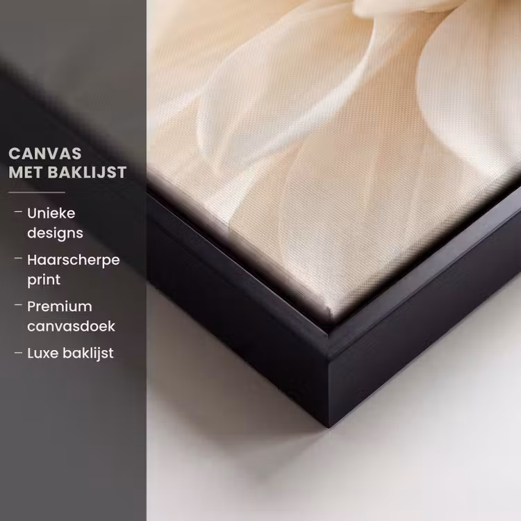 Canvas met lijst - Bloem - Dahlia - Wit — 5