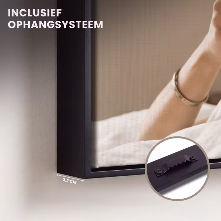 Canvas met lijst - Champagne - Bed - Bubbels — 3