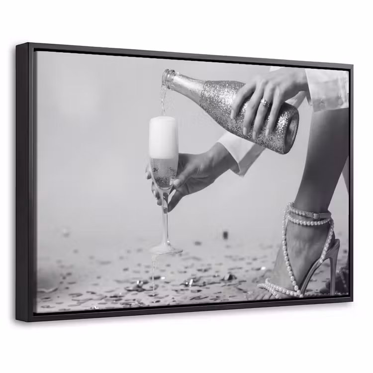 Canvas met lijst - Feestelijk - Champagne - Discobal — 1