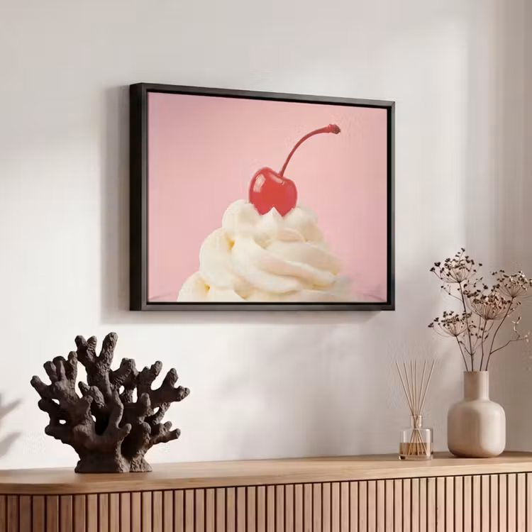 Canvas met lijst - Kers - Slagroom - Roze — 6