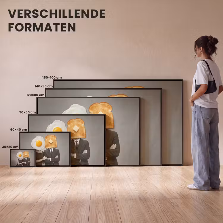 Canvas met lijst - Ontbijt - Koppel - Ei - Brood — 7
