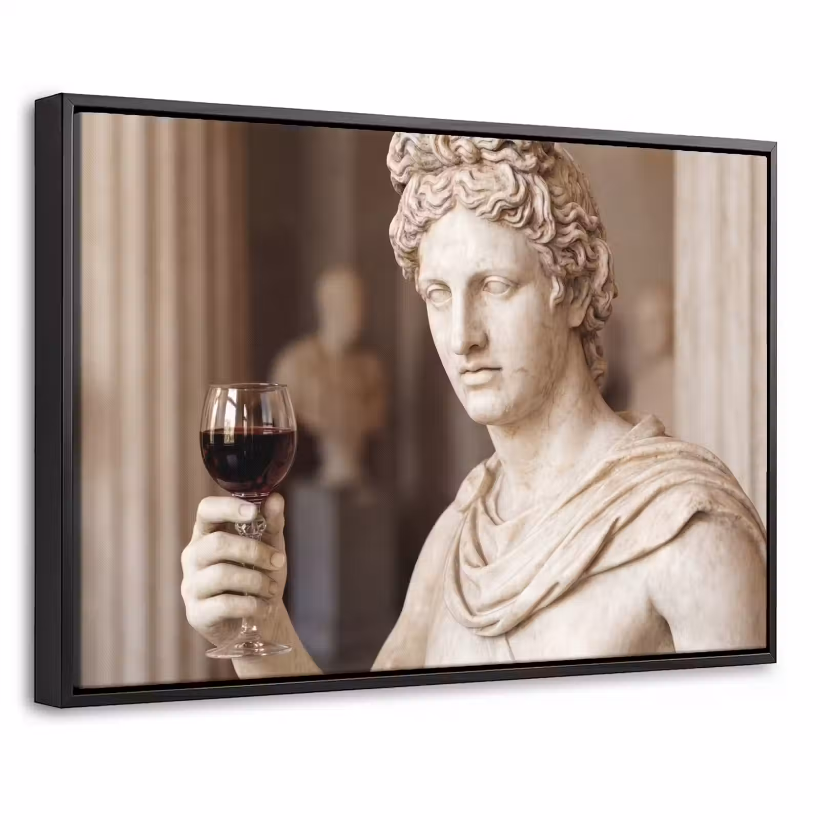 Canvas met lijst - Klassiek - Marmer - Wijn — 1