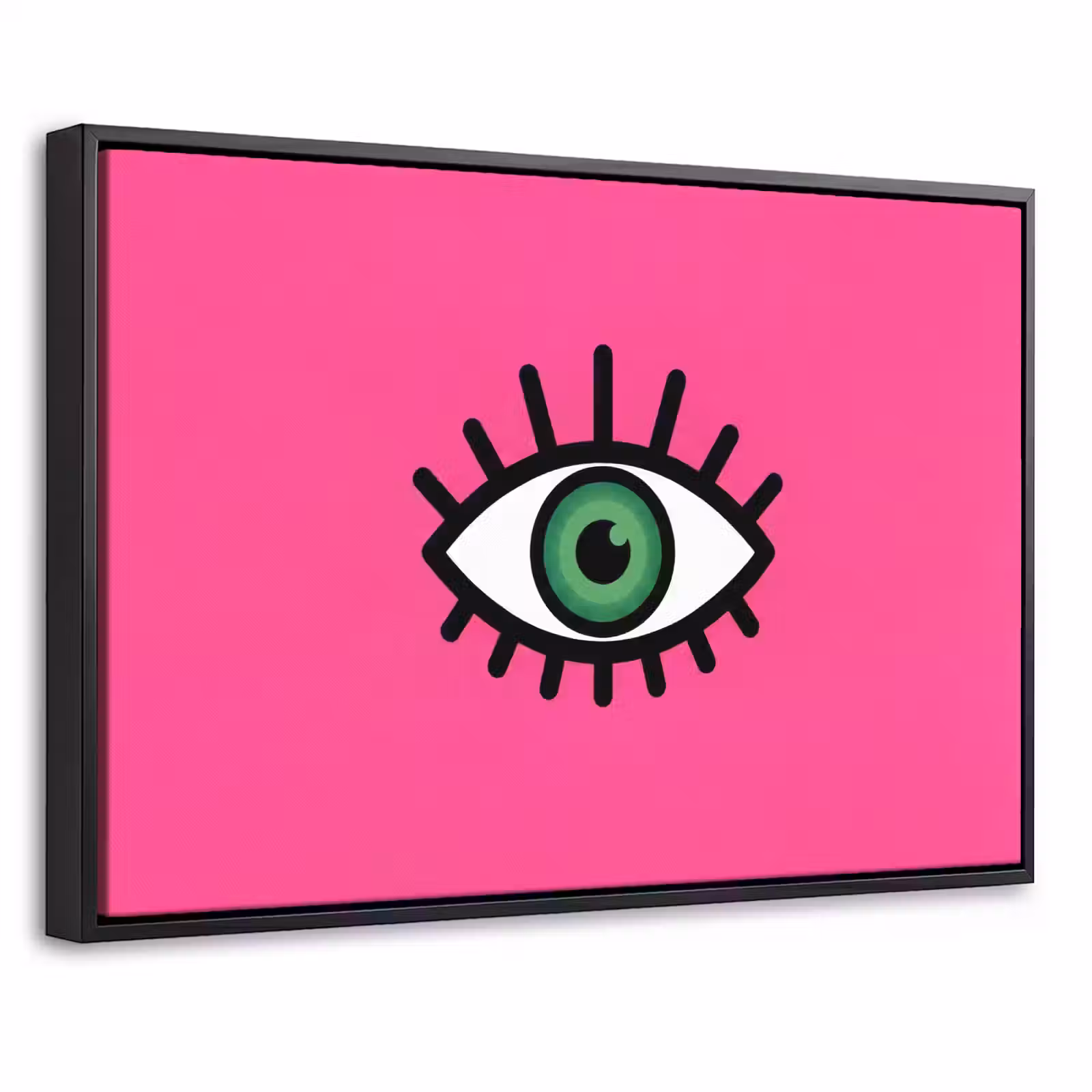 Canvas met lijst - Minimalistisch - Oog - Roze — 1