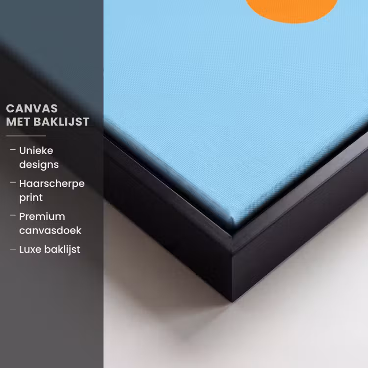 Canvas met lijst - Bloem - Smiley - Kleurrijk — 5