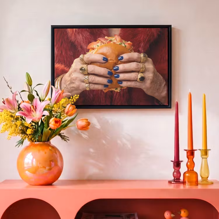 Canvas met lijst - Broodje - Bontjas - Goud — 4
