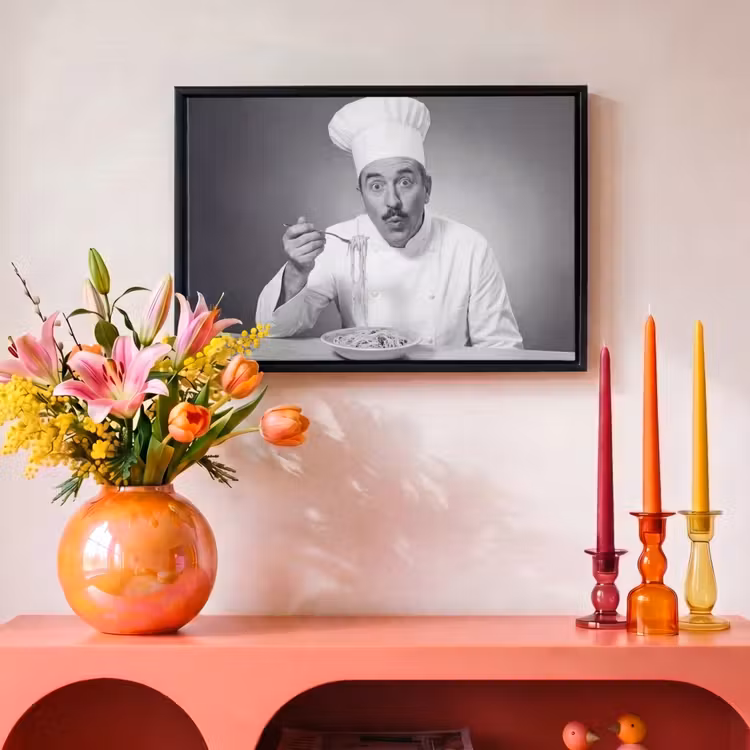 Canvas met lijst - Chef - Spaghetti - Pasta — 4
