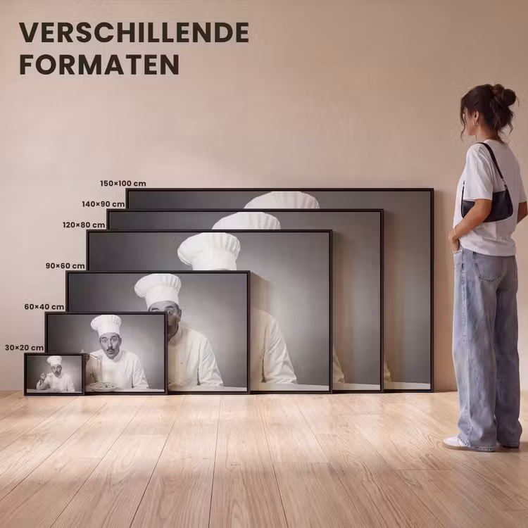 Canvas met lijst - Chef - Spaghetti - Pasta — 7