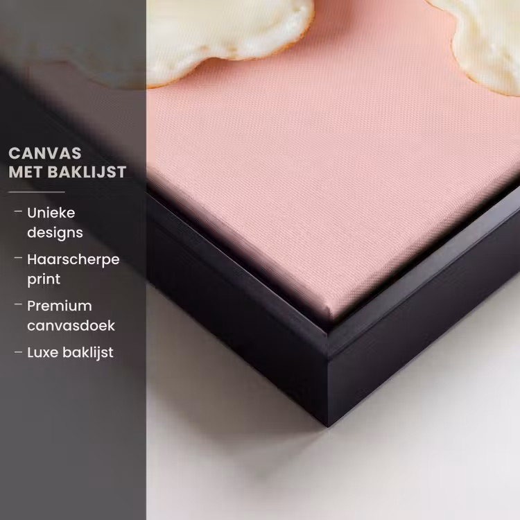 Canvas met lijst - Eieren - Bloem - Roze — 5