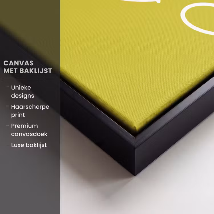 Canvas met lijst - Groen - Hartjes - Wit — 5