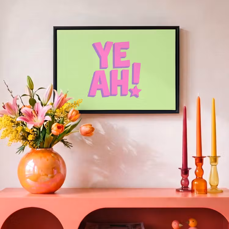 Canvas met lijst - Groen - Neon - Quote — 4