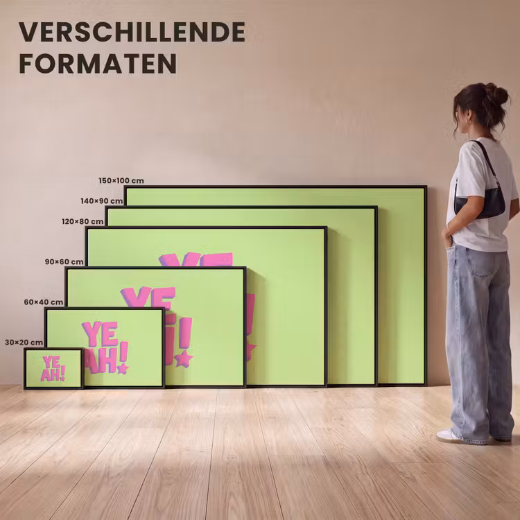 Canvas met lijst - Groen - Neon - Quote — 7