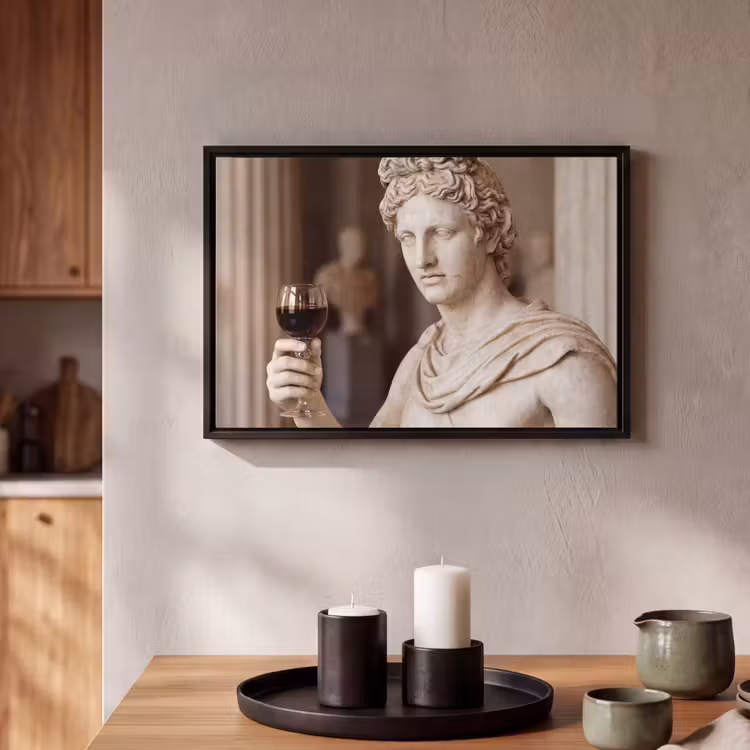 Canvas met lijst - Klassiek - Marmer - Wijn — 2