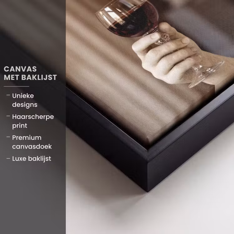 Canvas met lijst - Klassiek - Marmer - Wijn — 5