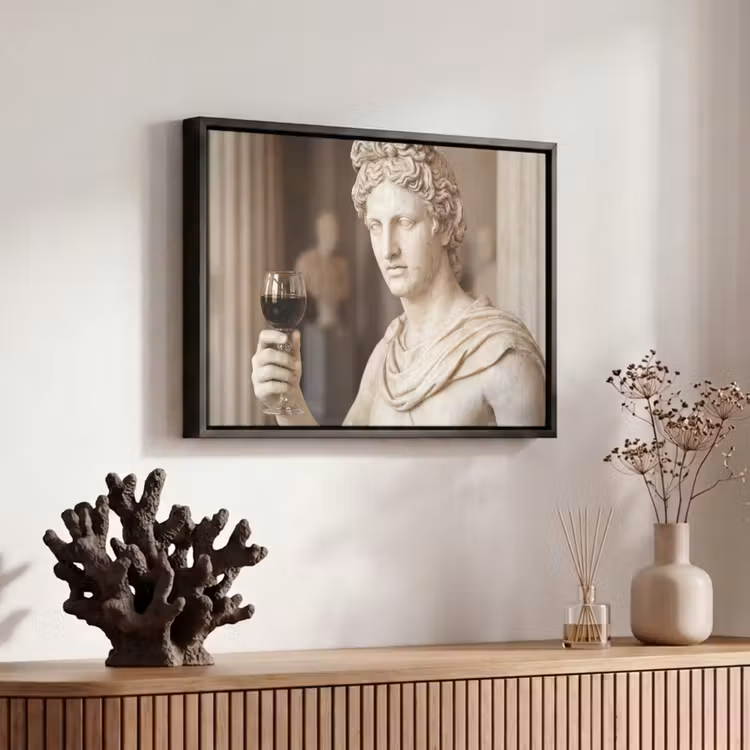 Canvas met lijst - Klassiek - Marmer - Wijn — 6