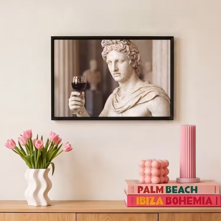 Canvas met lijst - Klassiek - Marmer - Wijn — 8