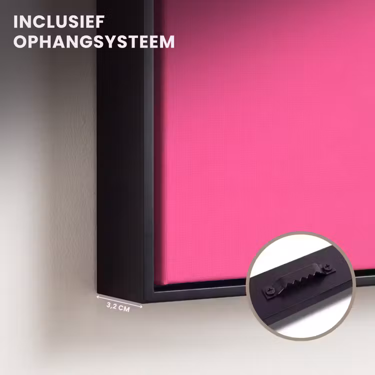 Canvas met lijst - Minimalistisch - Oog - Roze — 3