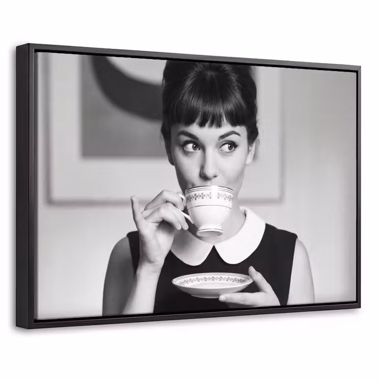 Canvas met lijst - Portret - Thee - Vrouw — 1