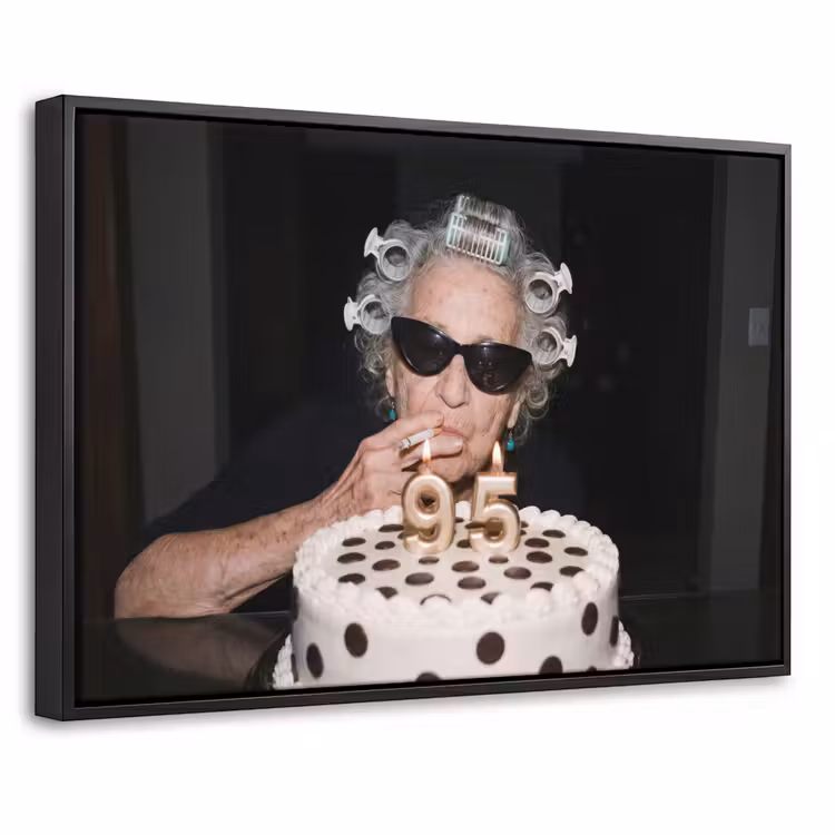Canvas met lijst - Verjaardag - Krulspeld - Oma — 1