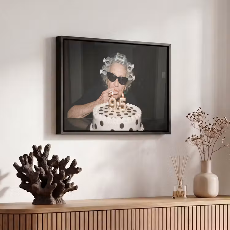 Canvas met lijst - Verjaardag - Krulspeld - Oma — 6