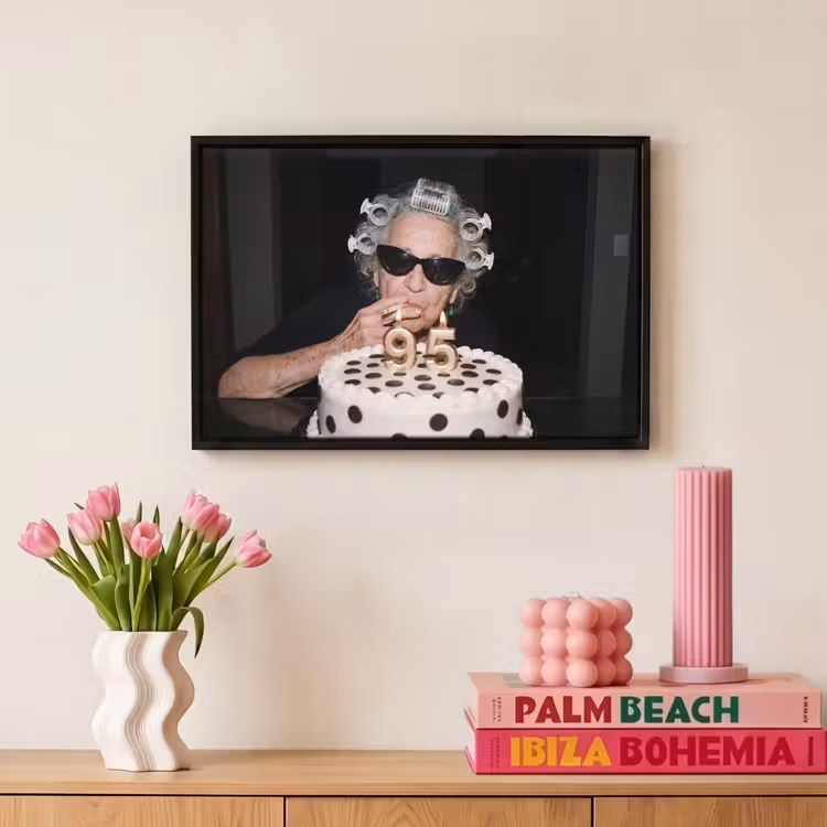 Canvas met lijst - Verjaardag - Krulspeld - Oma — 8