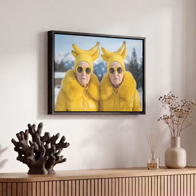 Canvas met lijst - Vrouwen - Bananen - Geel — 6