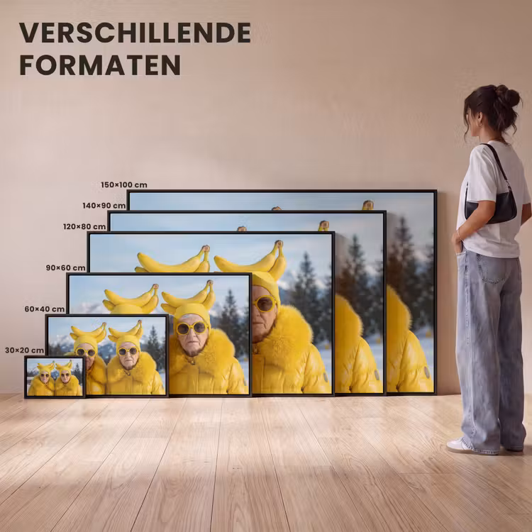 Canvas met lijst - Vrouwen - Bananen - Geel — 7