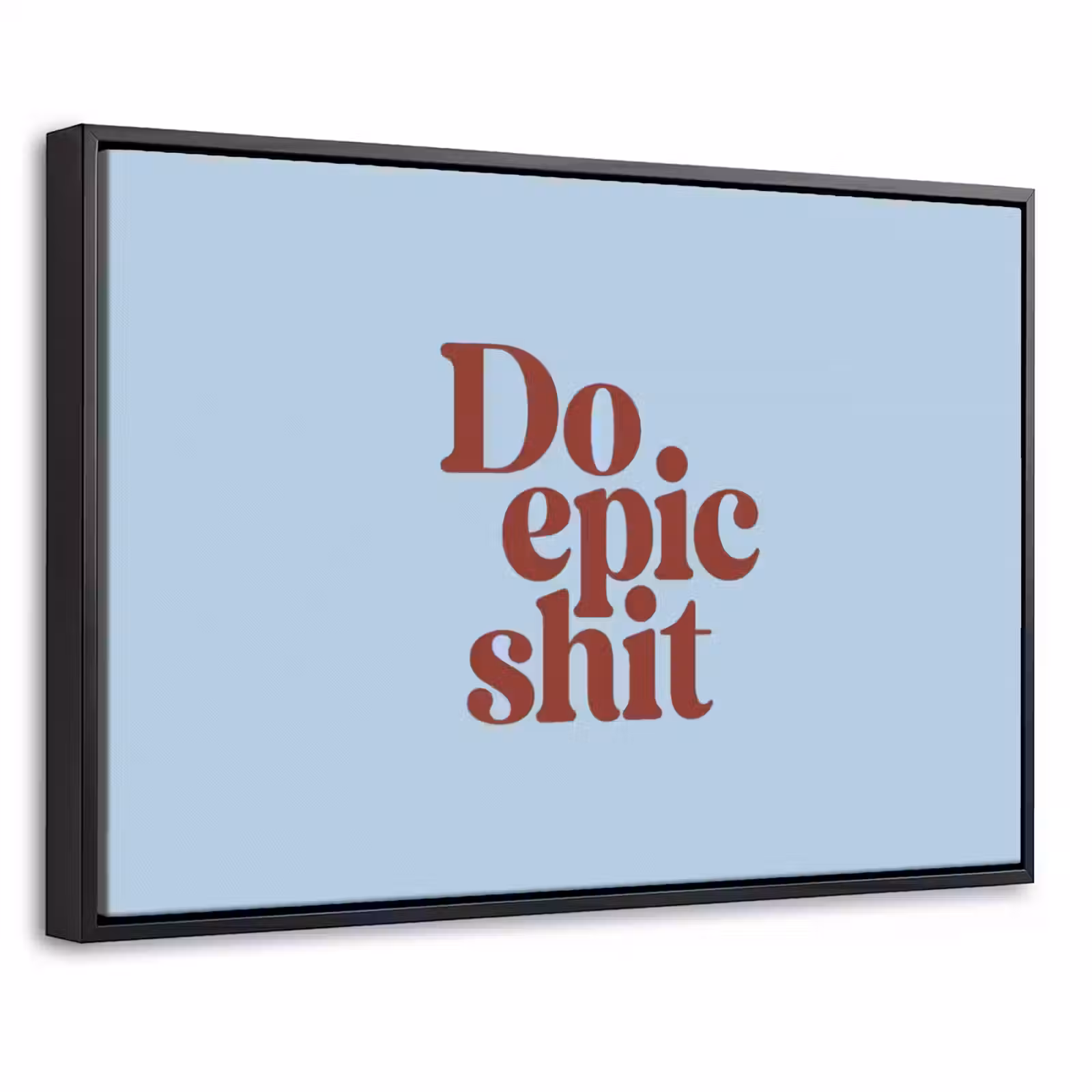 Canvas met lijst - Modern - Quote - Blauw — 1