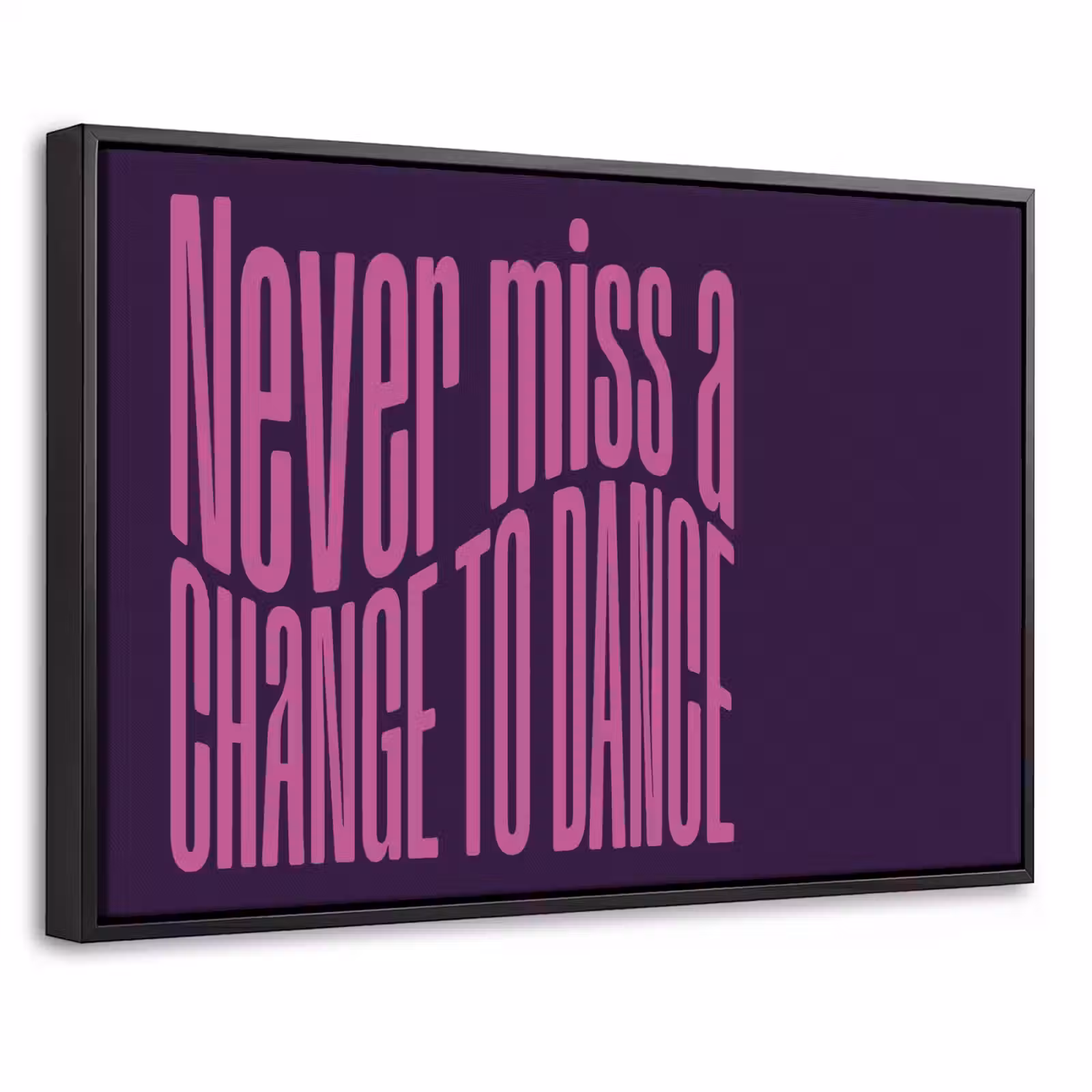 Canvas met lijst - Tekst - Dansen - Paars — 1