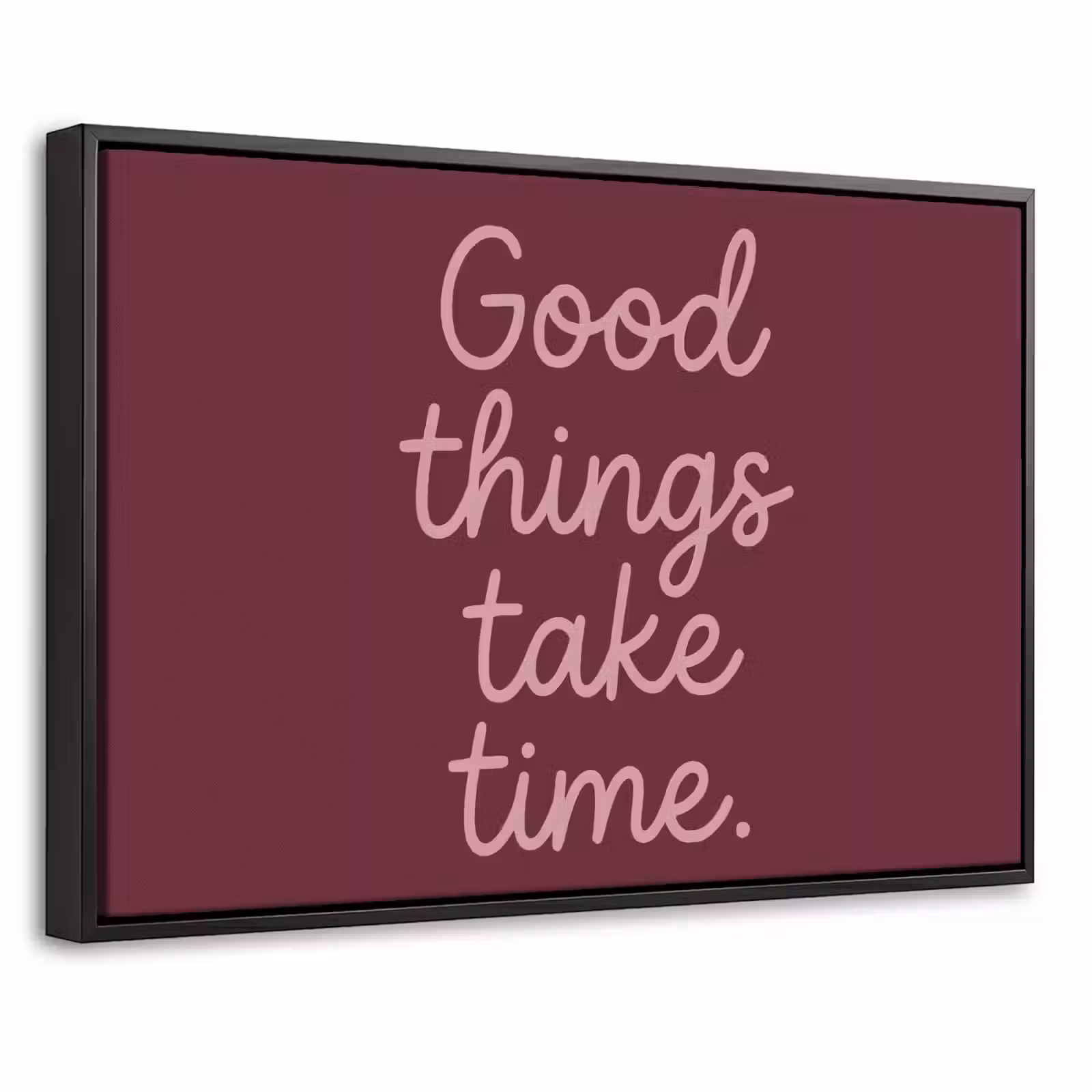 Canvas met lijst - Tekst - Positief - Rood — 1