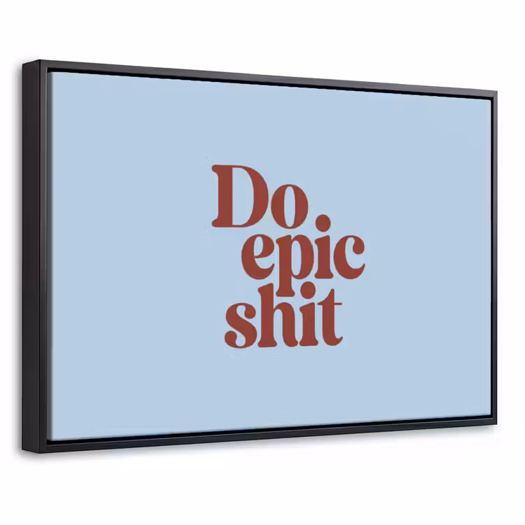 Canvas met lijst - Modern - Quote - Blauw — 1