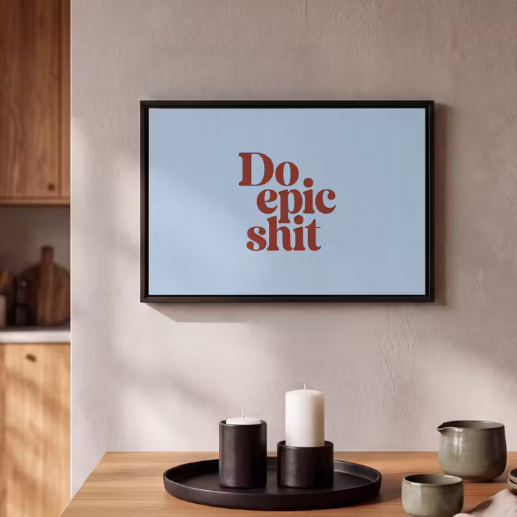 Canvas met lijst - Modern - Quote - Blauw — 2